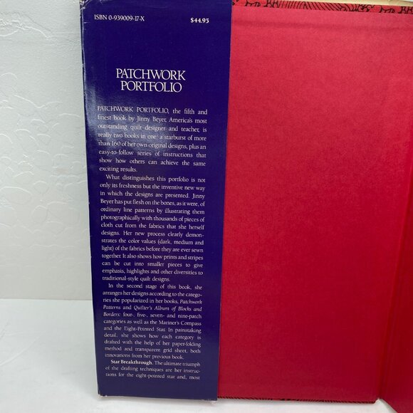Vintage 1989 Patchwork Portfolio Jinny Beyer Quilt Book Signed Copy Hilton Head - Picture 3 of 15